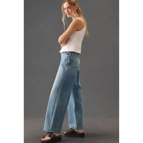 NWT MOTHER The Tucked Under Spinner High-Rise Wide-Leg Jeans Size 28 in Oh Snap - Picture 4 of 10